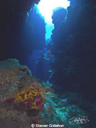Interesting lens effect from sunlight at Devil's Grotto i... by Steven Gollehon 